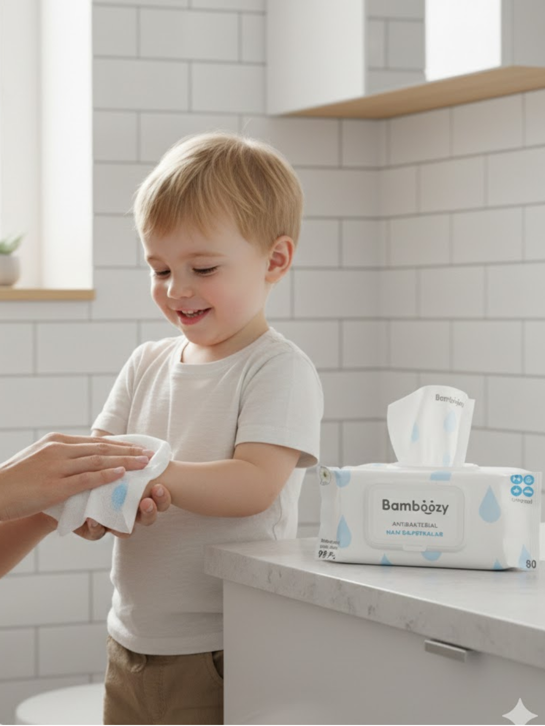 Влажные салфетки "Bamboozy", для всех типов кожи, антибактериальные, гипоаллергенные, 80 штук — фото 1