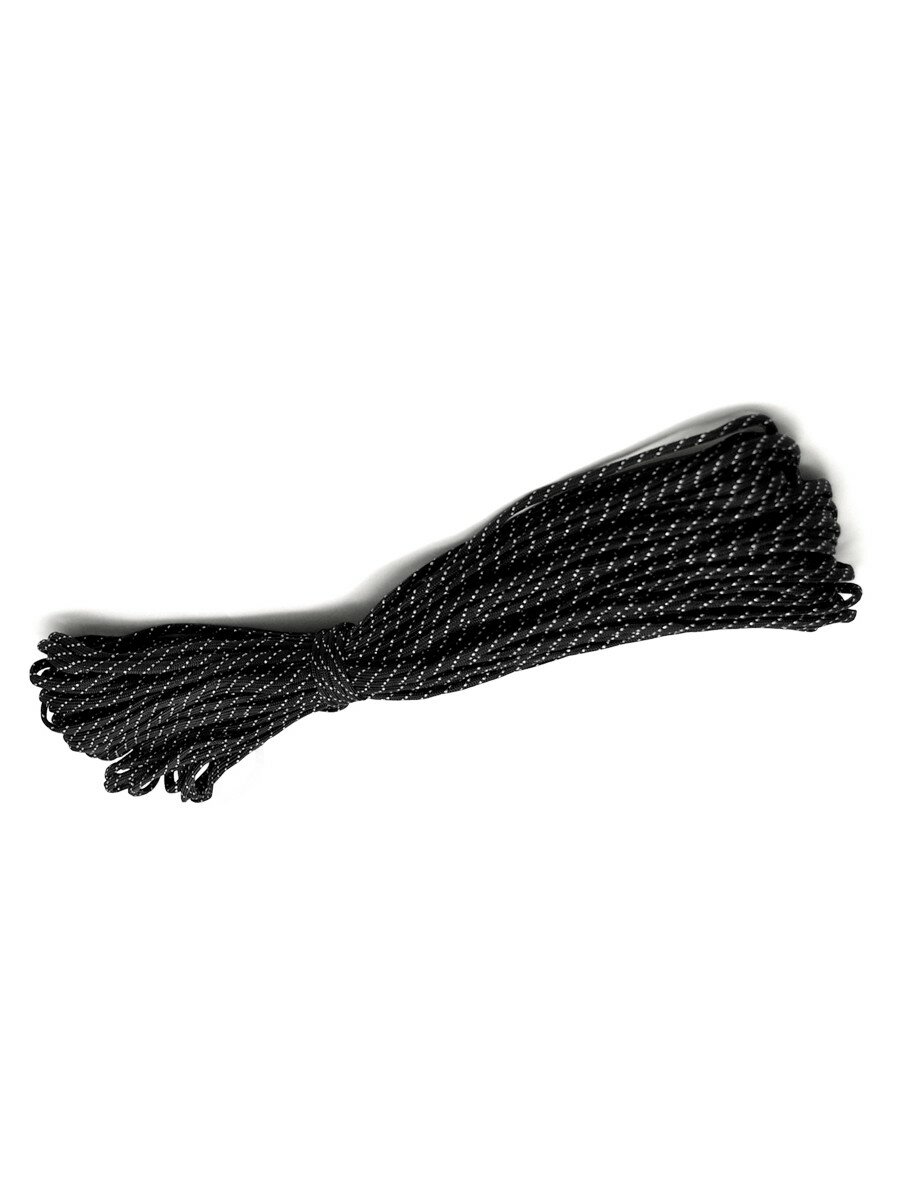 Паракорд черный, длина - 30м (артикул PC085), диаметр - 4 мм — фото 1