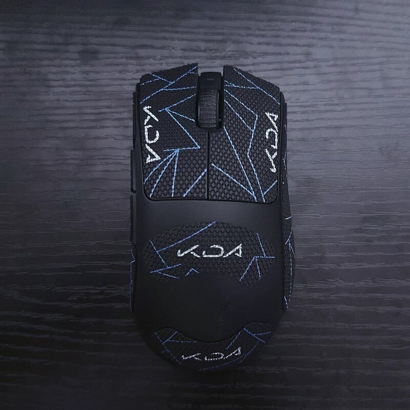 Наклейка для мыши Razer DeathAdder V3 Pro Ультратонкая с подушечкой - Черный дизайн KDA