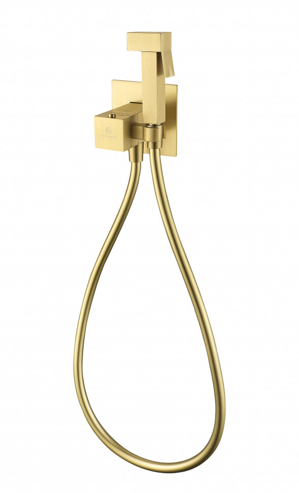 Гигиенический душ со смесителем GROCENBERG GB008 с термостатом Матовое золото