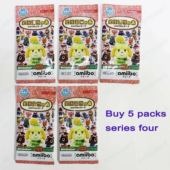 Карточек Amiibo Vol.4 Animal Crossing 5 упаковок азиатской версии