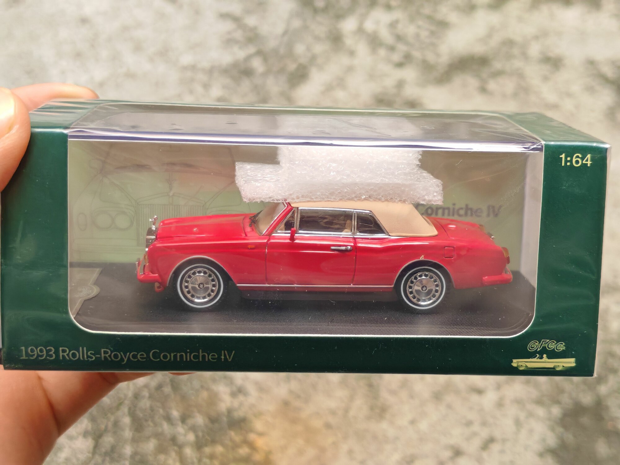 GFCC 1:64 Модель автомобиля из литого под давлением металла: Rolls-Royce Corniche Convertible Aluminium Model