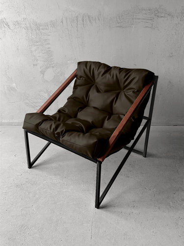 Изображение товара Кресло в стиле лофт Лофтовик Слэш ++ Коричневый экокожа