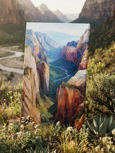 Изображение товара Большая картина Postermarket "Горы" на холсте с подрамником 60х90 см