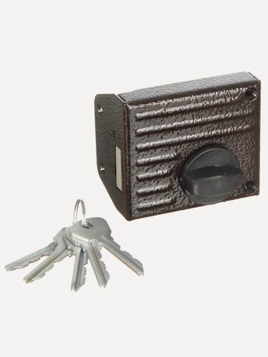 Изображение товара Замок накладной для двери Зенит ЗН1-2.1 медь, Россия, дверной замок