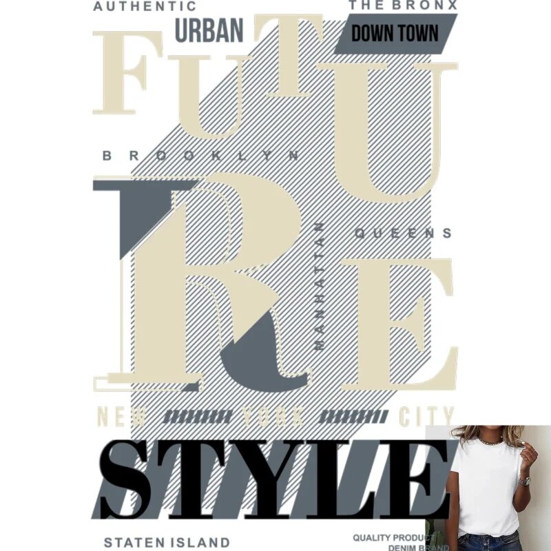 Термонаклейка Urban Street Style Future Letter Print 21 cm by 21 cm