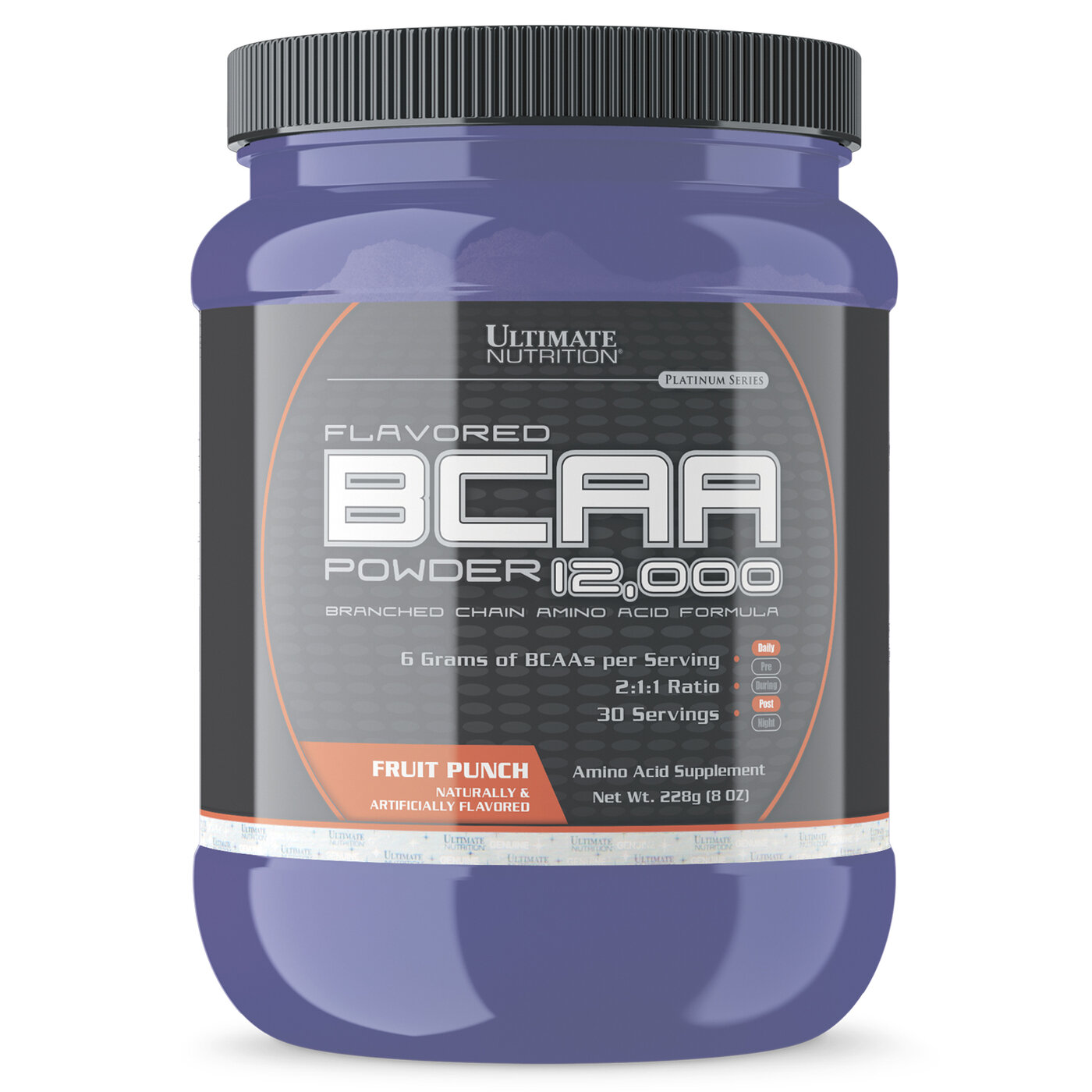Альтимейт Нутришин Флаворед БЦАА 12000 Паудер Фруктовый пунш 228 гр / Ultimate Nutrition Flavored BCAA 12000 Powder