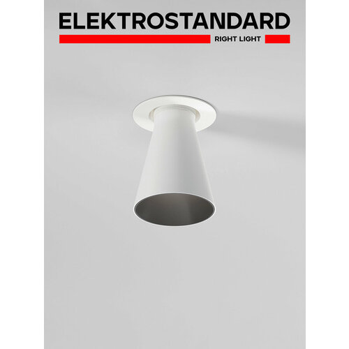 фото Встраиваемый точечный светильник с поворотным механизмом elektrostandard bell 25097/led, 8 вт, 4000 k, цвет белый
