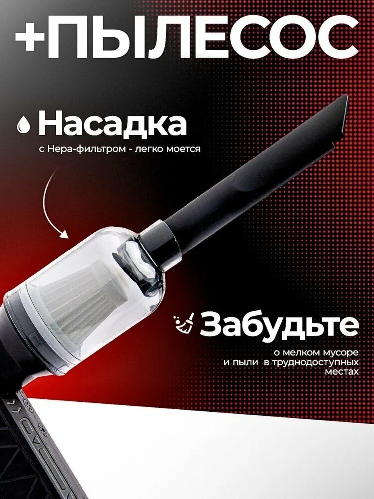 Воздуходувка, компактная воздуходувка с функцией выдува воздуха для обдува, очистки и ухода за техникой — фото 1