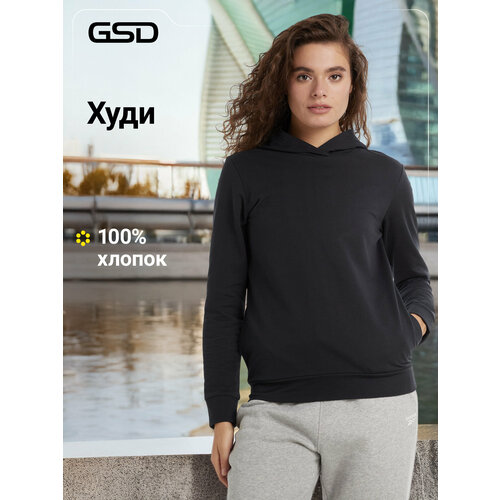 фото Худи gsd w gsd knitted hoodie, размер 44, , черный