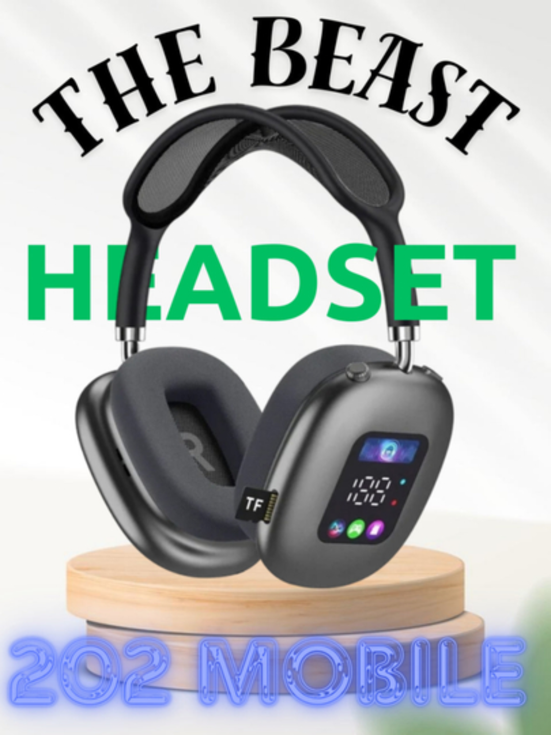 Наушники беспроводные P9, с ANC, время работы 12 часов, планарные