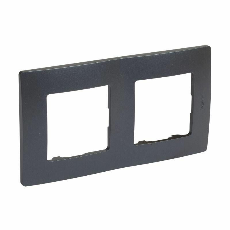 Рамка 2-м Etika антрацит IEK 672582 — фото 1