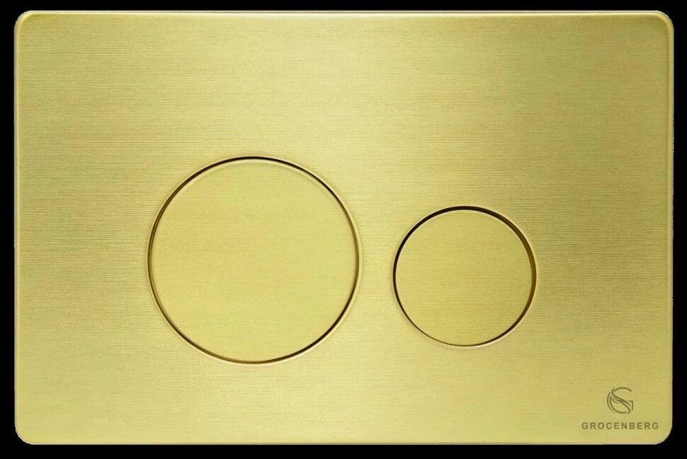 Кнопка смыва GROCENBERG KM3090MG, металл, матовая, цвет золото