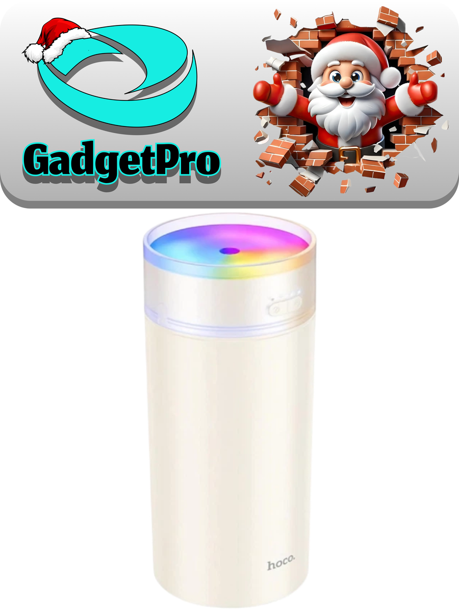 Аккумуляторный увлажнитель воздуха Hoco HX32 500 мл с RGB подсветкой и таймером