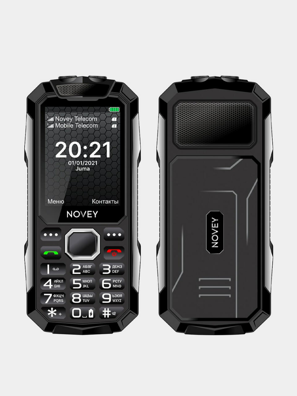 Мобильный телефон Novey T250 Tank 2-SIM карты,1-SD Card Серый