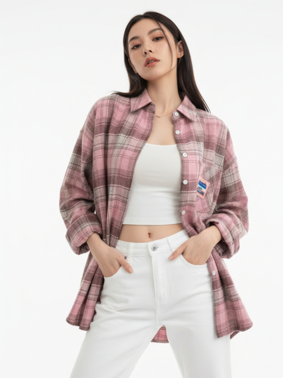 Блуза , размер L, розовый — фото 1