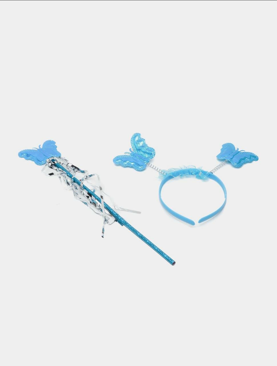 Карнавальный набор "Бабочка", для девочек, крылья бабочки, ободок, палочка — фото 1