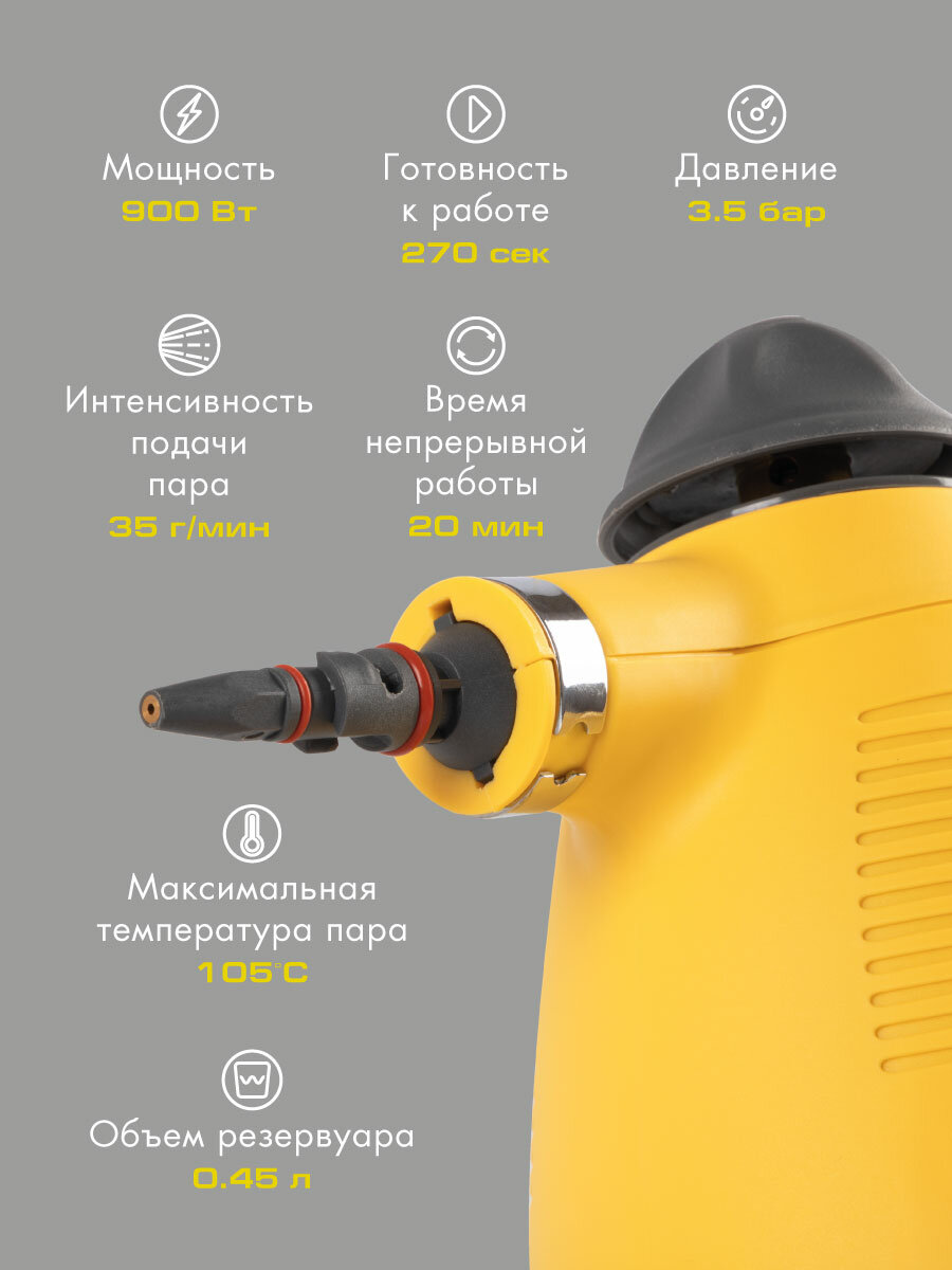 Пароочиститель для дома универсальный Endever Q-442 / 900 Вт / 3,5 бар — фото 1