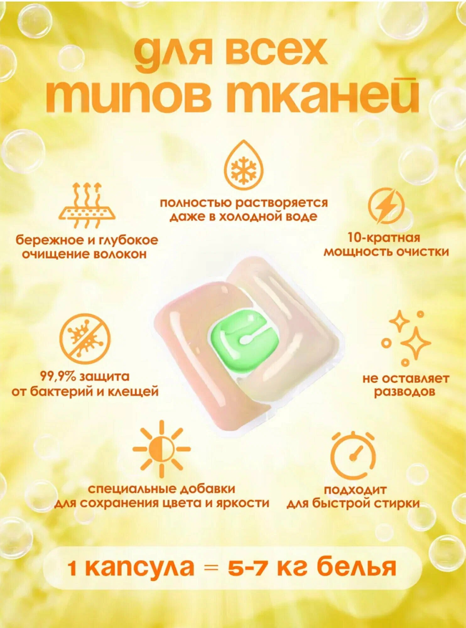 Капсулы для стирки Timson C 5 в 1 Pomelo Rose, 80 шт — фото 1