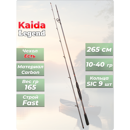 Спиннинг штекерный Legend Kaida тест 10-40 гр длина 265 см