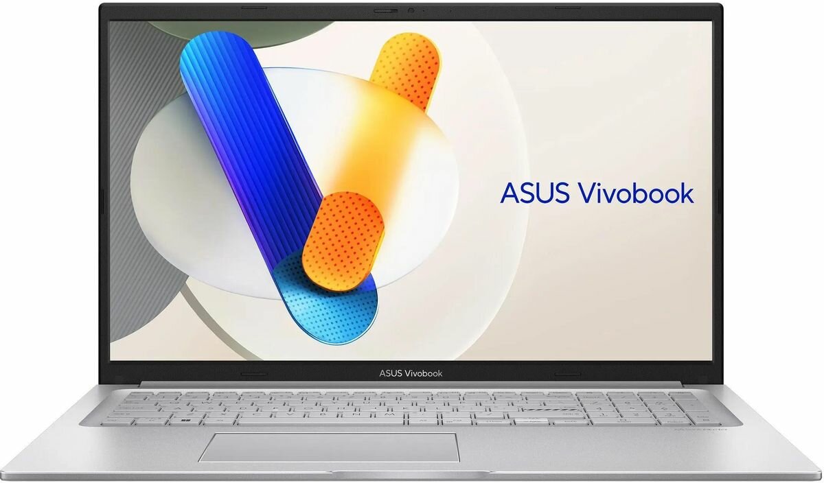 Ноутбук ASUS Vivobook 17 X1704VA-AU1105 17.3", Intel Core 3 100U, 16ГБ, 512ГБ SSD, NoOs, серебристый 90NB13X1-M00MR0