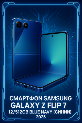 Изображение товара Смартфон Samsung Galaxy Z Flip 7 12/512Gb Blue Navy (Синий) 2025