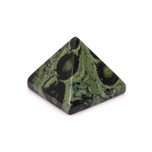 фото Пирамида из натурального камня "зеленая яшма камбаба" (2,5 x 3 x 3 см) silvarie