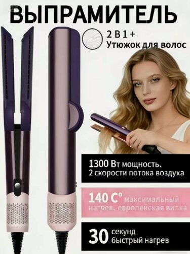 Изображение товара Выпрямитель для волос 3 температурных режима SenCiciMen X10 матовый фиолетовый 2 в 1