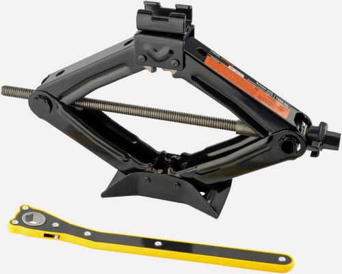 Изображение товара Домкрат ромбический 1,0т (трещоточная рукоятка; H 100-350 мм) АвтоDело 43110