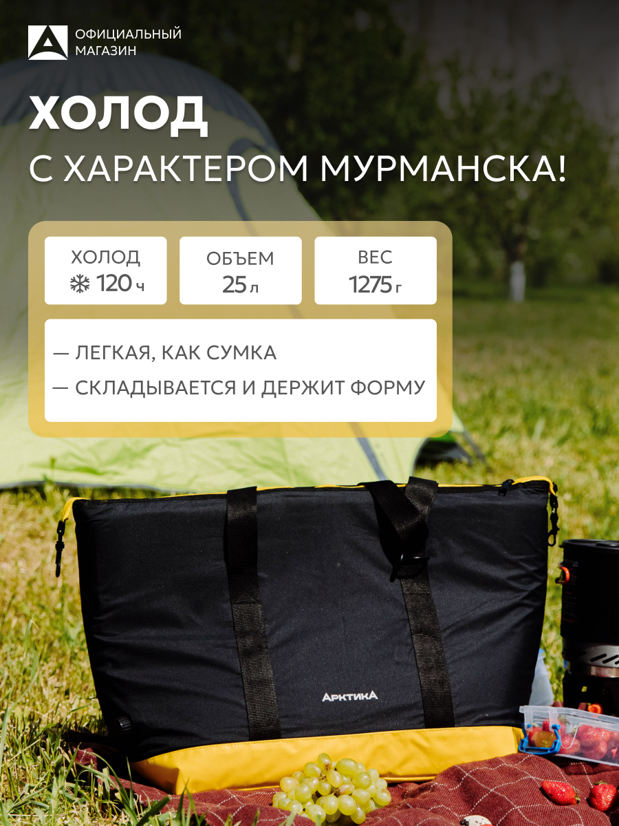 Термосумка холодильник для ланча 25 л/Сумка холодильник маленькая Арктика 011