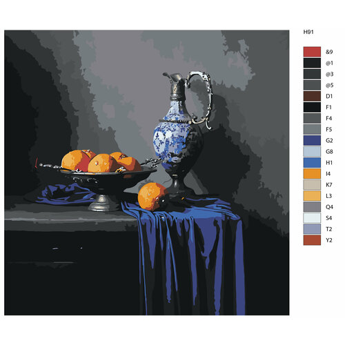 фото Картина по номерам h91 "натюрморт " 70x70 brushes-paints