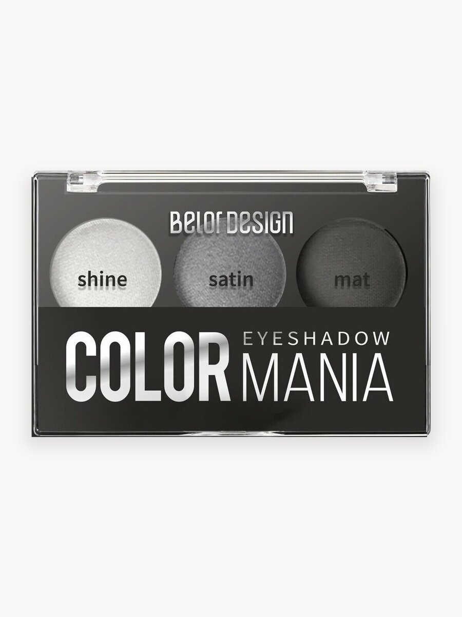 Тени для век Belor Design COLOR MANIA палетка тон 31 Серый 5 г