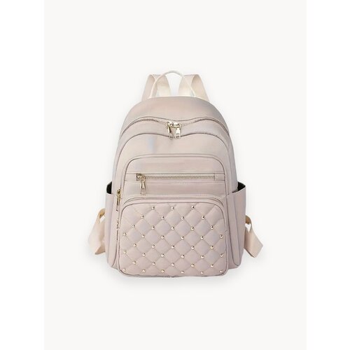 Рюкзак, женский, с вышивкой, 2024, 1154 бежевый