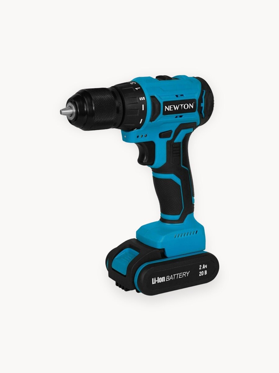 Шуруповерт NEWTON NTP21FI-MT, 2 аккумулятора, синий, 2 скорости, В кейсе