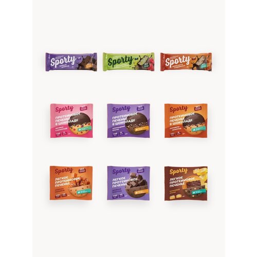 Протеиновое печенье и батончики Ассорти Хиты продаж, 9штх40г