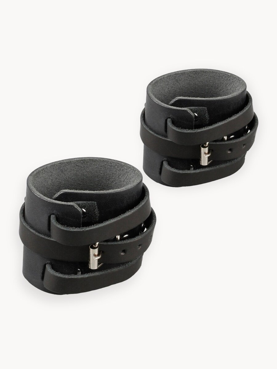 Напульсник для тяжелой атлетики (фиксатор запястья) ReKoy FGHK15 кожаный, 2 шт.