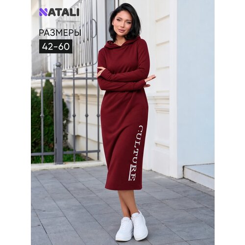 фото Платье натали суслова, размер 58, бордовый