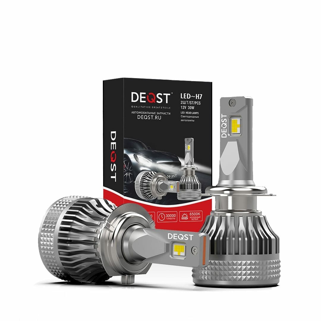 Лампа светодиодная Deqst 234001 H7 LED STANDart LINE 12В 30ВТ 6500K кмпл 2шт