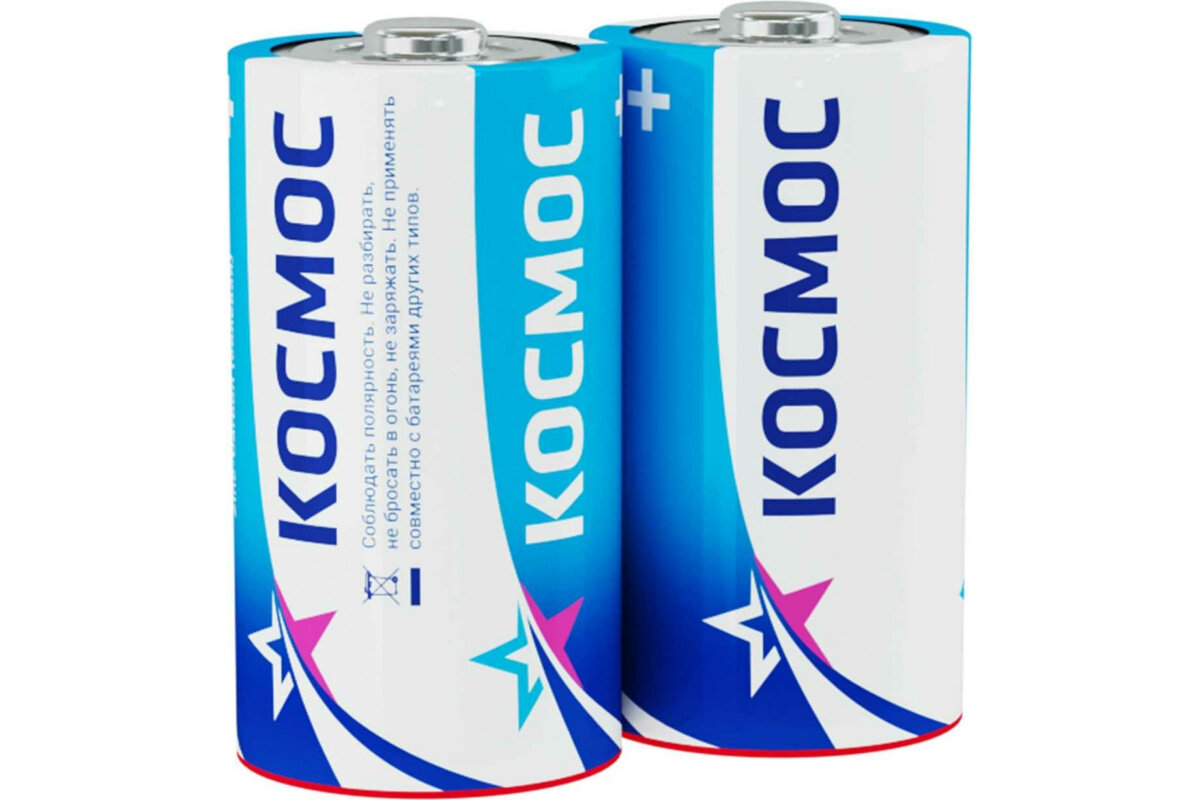 Элемент питания солевой C/R14 (уп.2шт) космос KOCR14