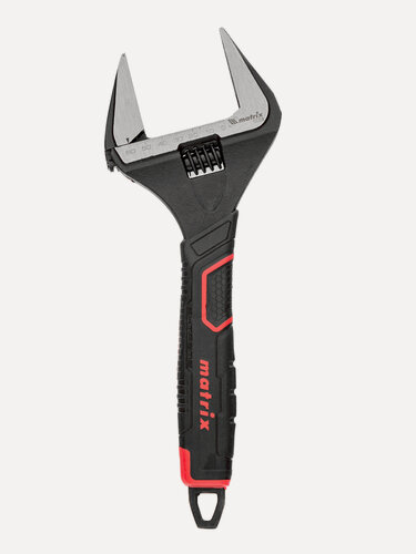 Изображение товара Ключ разводной сантехнический Matrix PRO с тонкими губками, 60 мм макс. раскрытие и 300 мм длина, фосфатированный, 15579