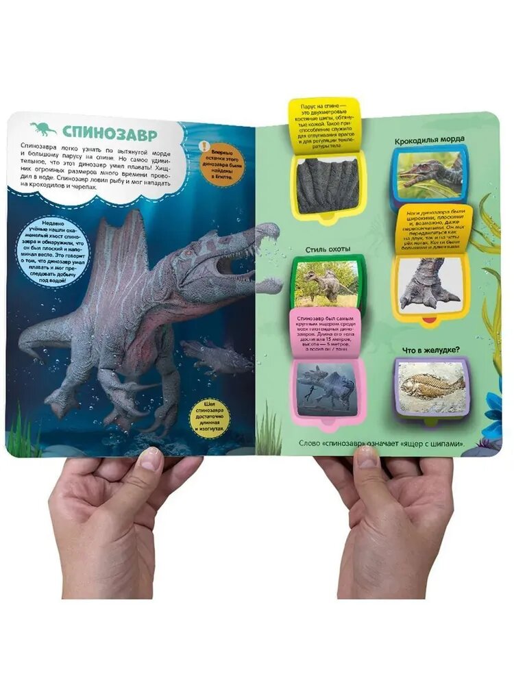 Динозавры: книжка с окошками — фото 1