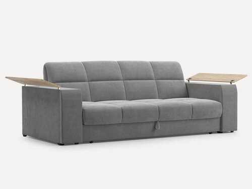 Изображение товара Диван-кровать Флай, аккордеон, ортопедическое основание на НПБ, подлокотники короб+короб, 160*200, съемный чехол, велюр.