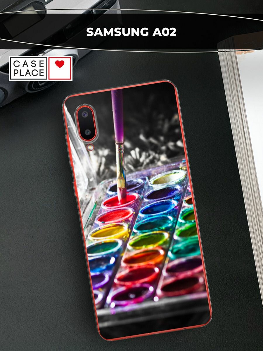 Чехол на Samsung Galaxy A02 / Самсунг Галакси А02 с принтом "Палитра красок"