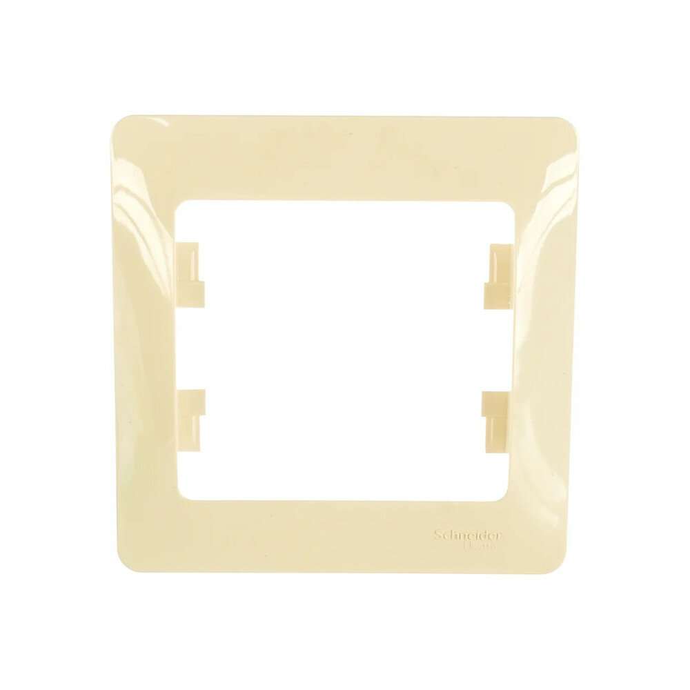 Рамка 1 пост SCHNEIDER ELECTRIC Glossa GSL000201, ABS пластик, бежевая