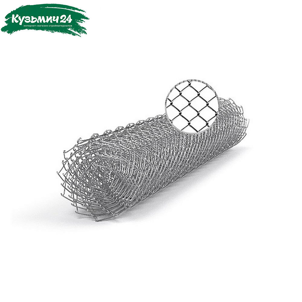 Сетка рабица 1800 мм 55x55 мм 10 м оцинкованная