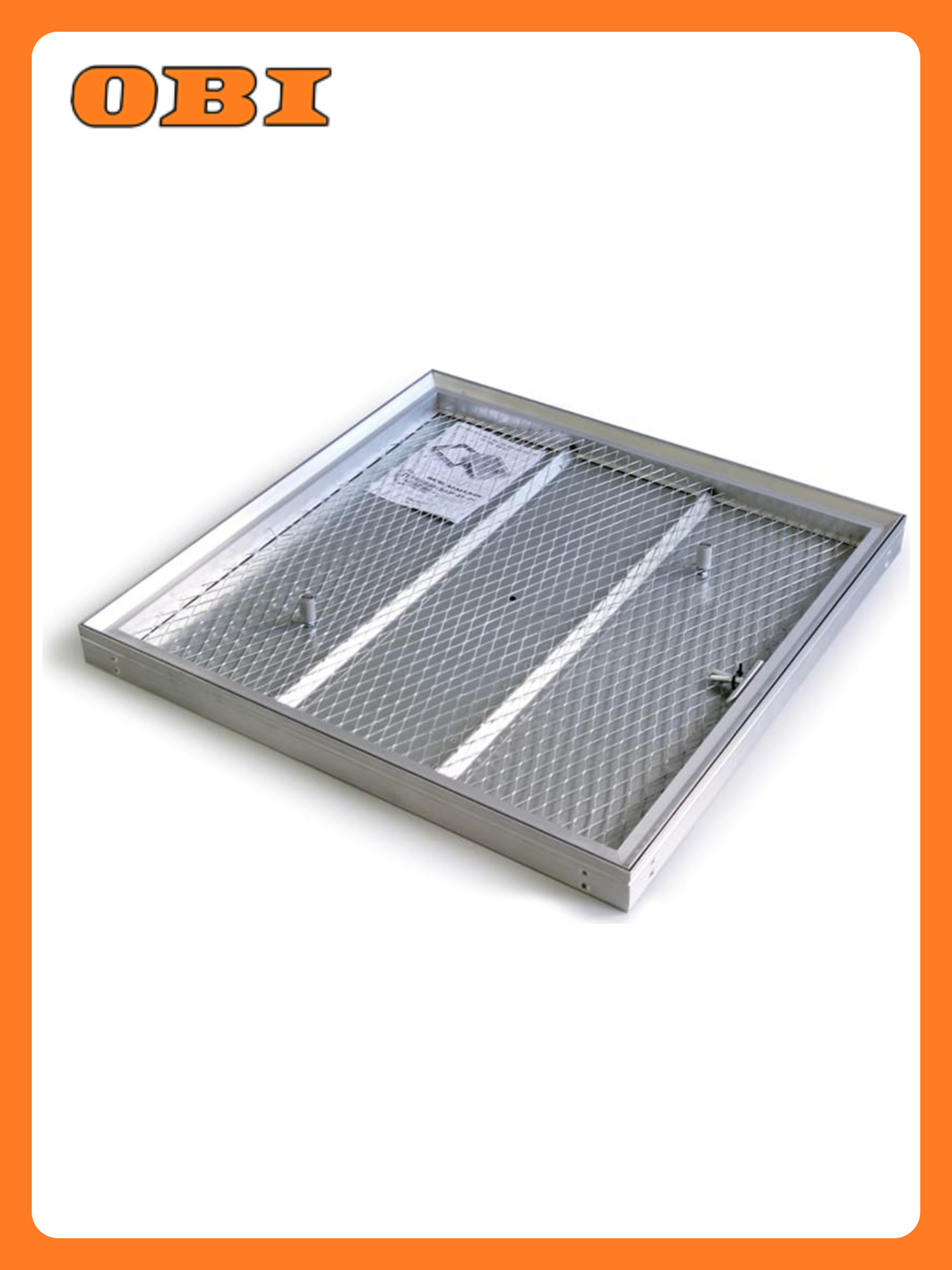 Люк ревизионный напольный 300x300 мм под плитку алюминиевый Практика Барьер 2