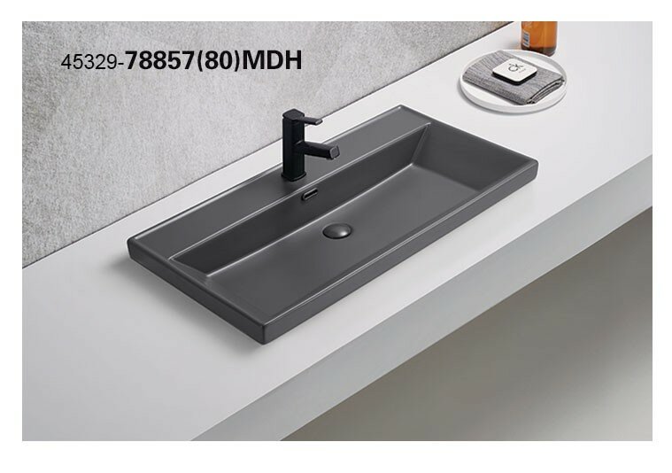 Раковина OTTO-788-60, накладная, синий, керамическая, 60x46 см