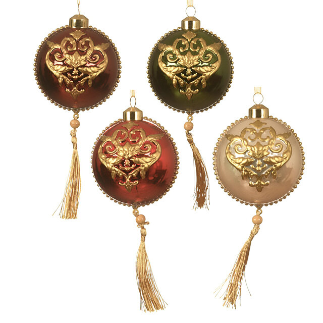 Набор стеклянных елочных шаров Royal Christmas 8 см  4 шт  Kaemingk  062103 набор