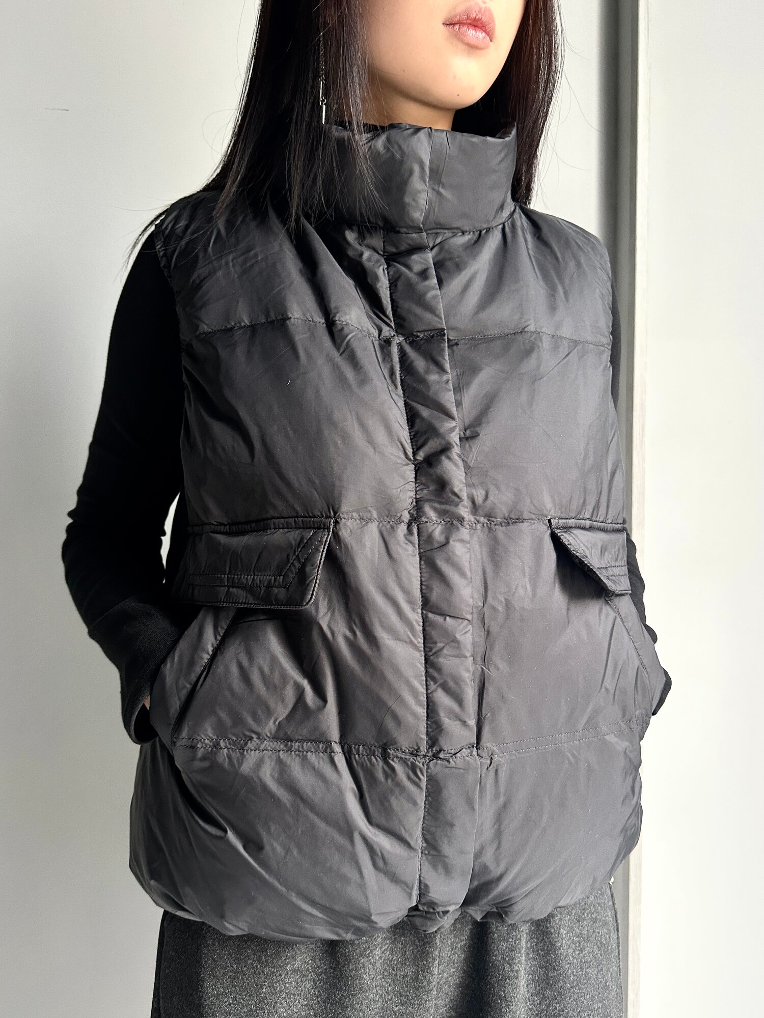 Жилет INK Белый, черный, бежевый, размер M, черный — фото 1