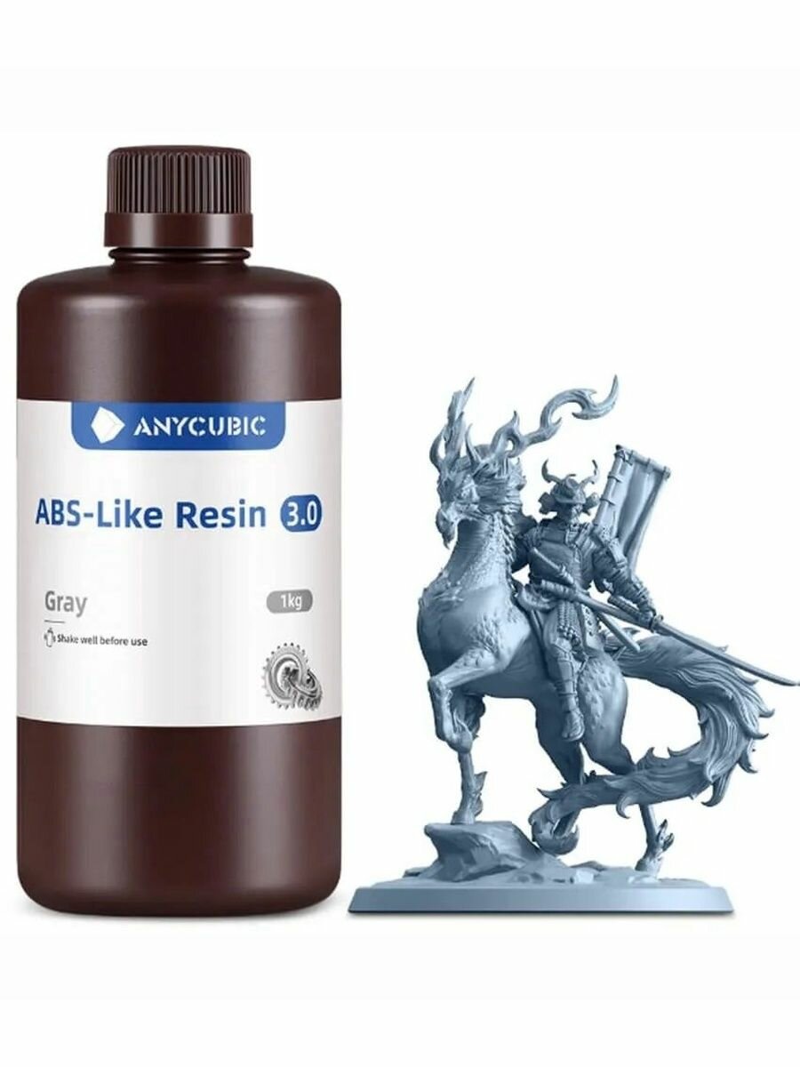 Фотополимерная смола Anycubic ABS-Like Resin 3.0 серая (1 кг)